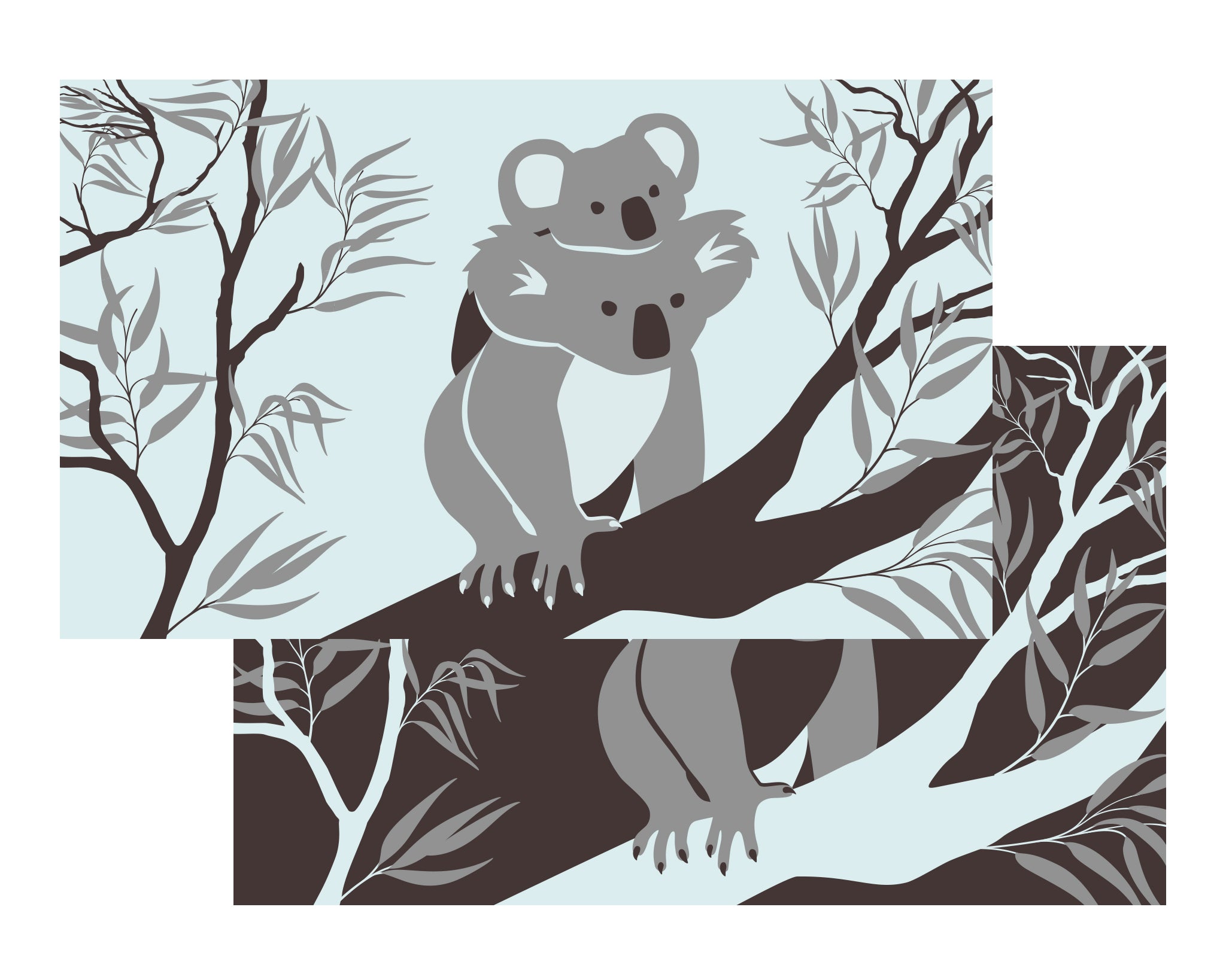 Outdoor Mat - Koala Duo