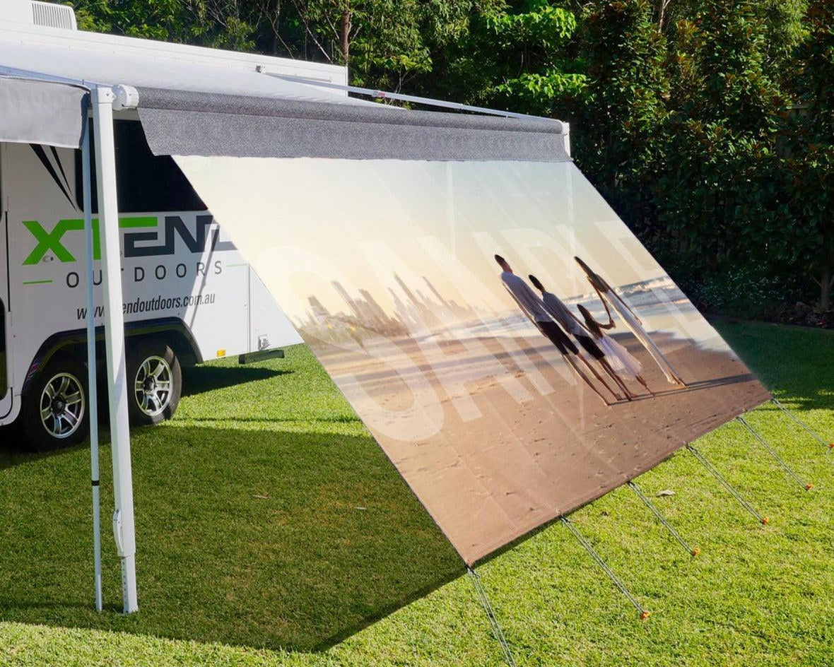 Long Side Art Shade Walls - Custom Image - Xtend Outdoors