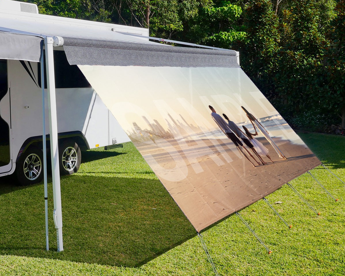 Long Side Art Shade Walls - Custom Image - Xtend Outdoors