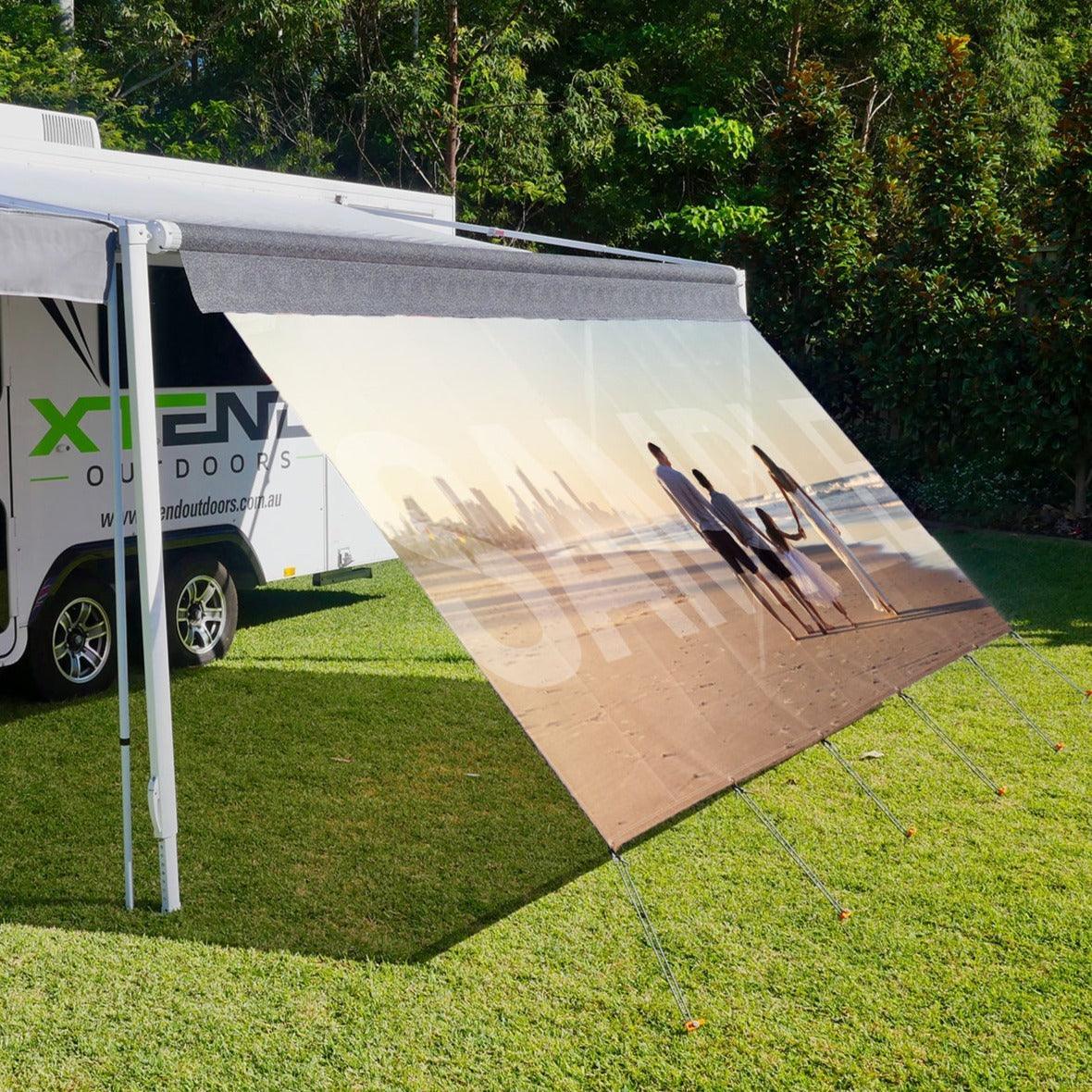 Long Side Art Shade Walls - Custom Image - Xtend Outdoors