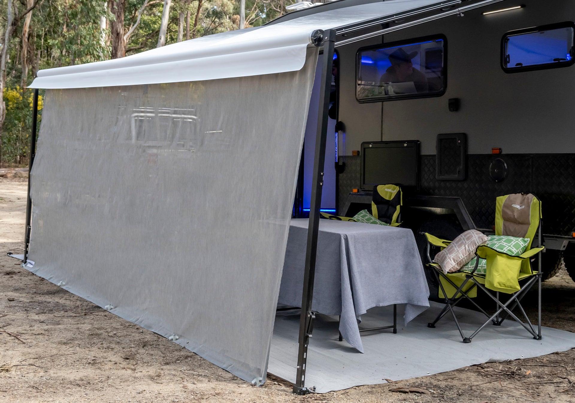 Annexe Mat Crisscross Edges Teal Affordable Camping Mats