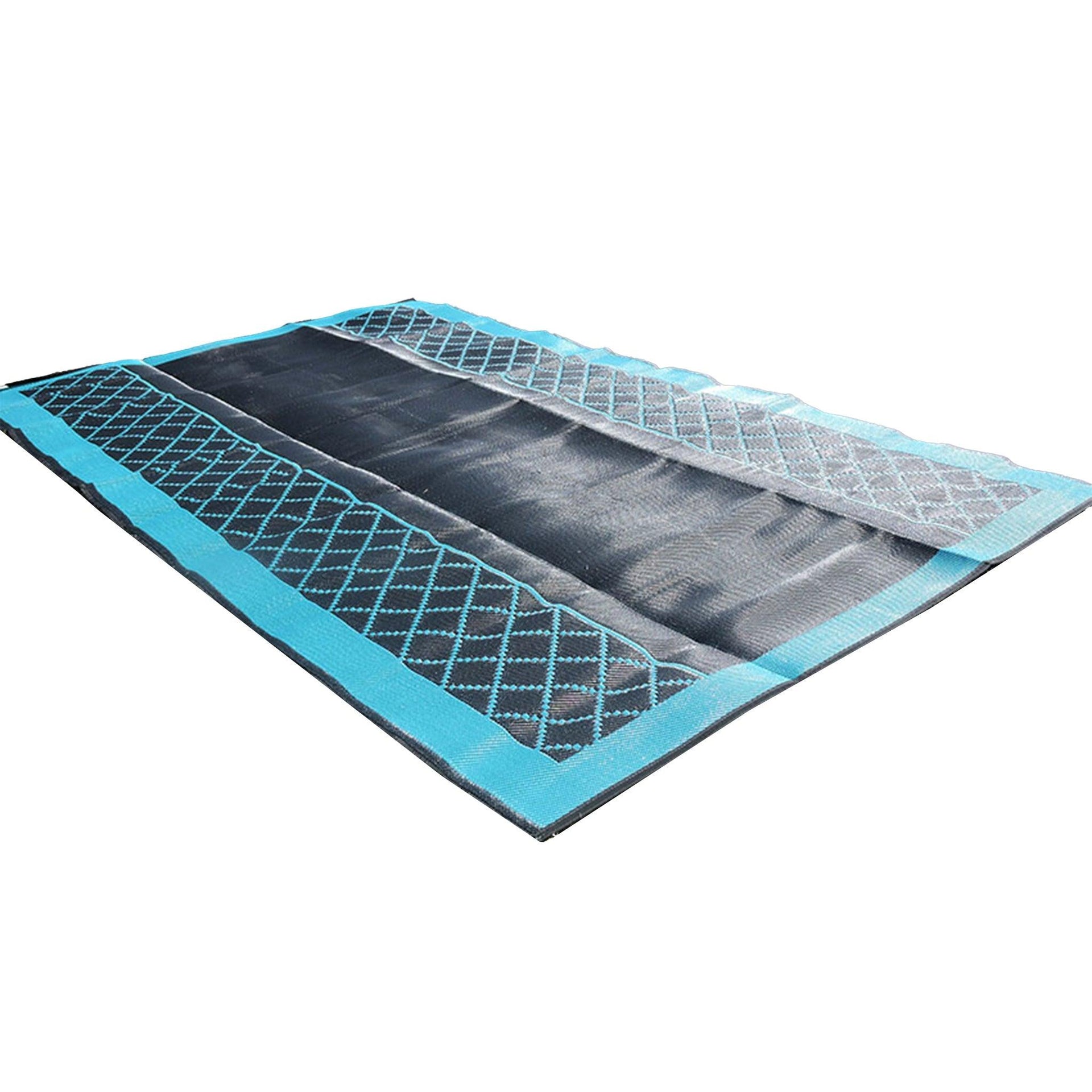 Annexe Mat Crisscross Edges Teal Affordable Camping Mats