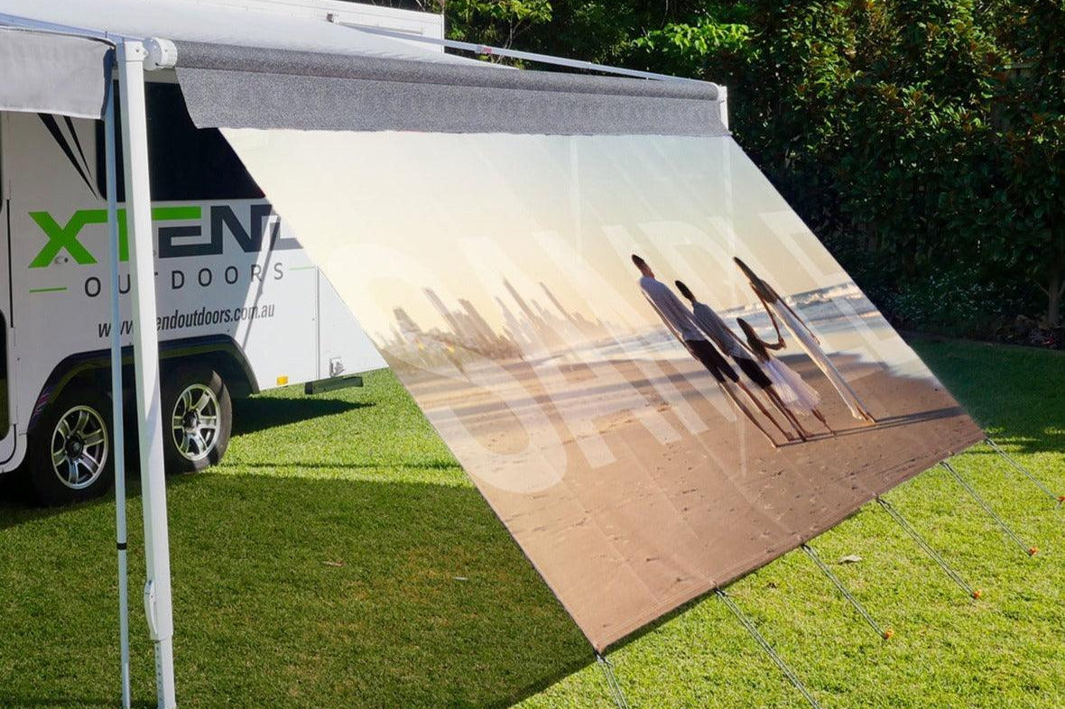 Long Side Art Shade Walls - Custom Image - Xtend Outdoors