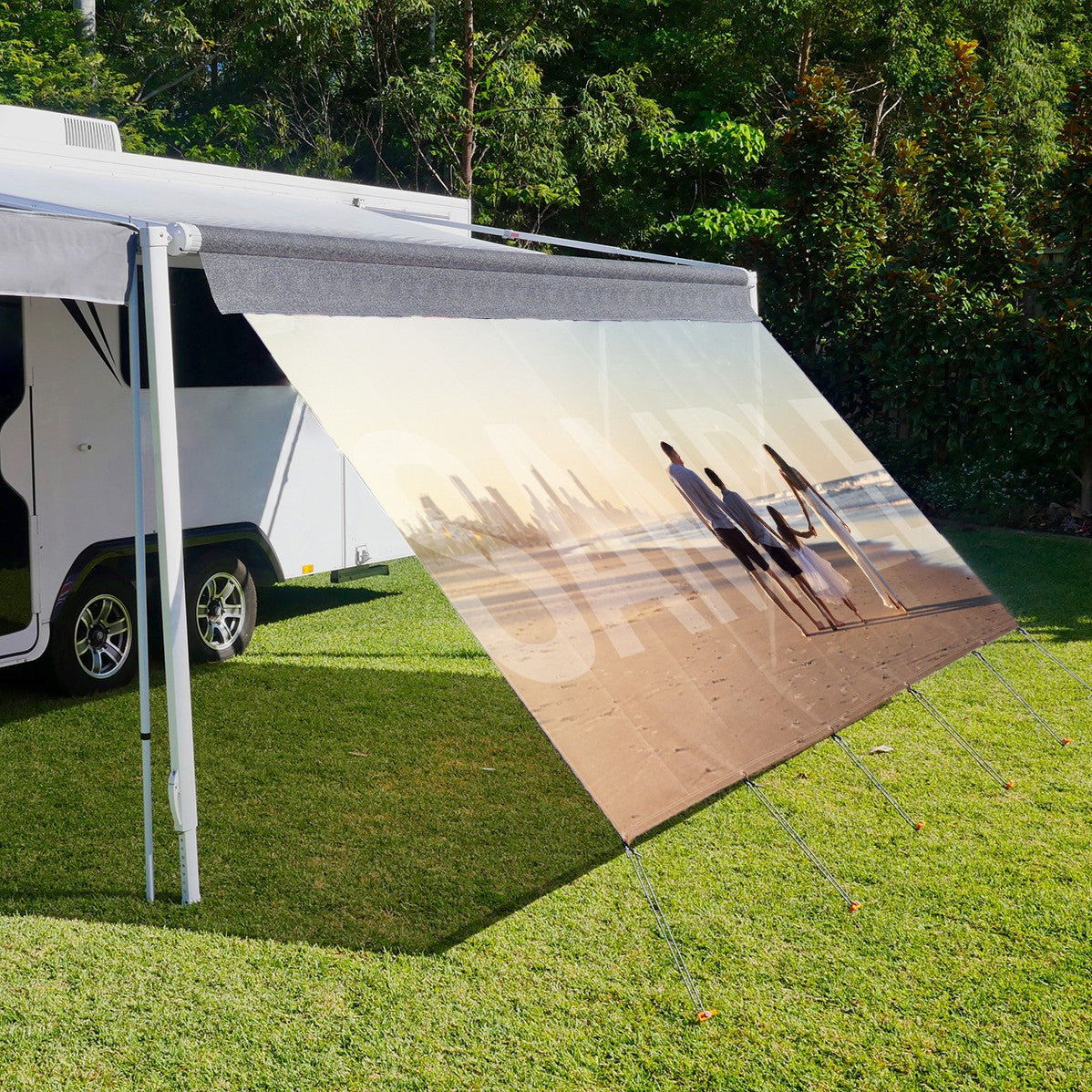 Long Side Art Shade Walls - Custom Image - Xtend Outdoors